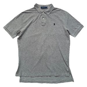Polo Ralph Lauren Polo Shirt Mens Size Large Gray Blue Pony Short Sleeve